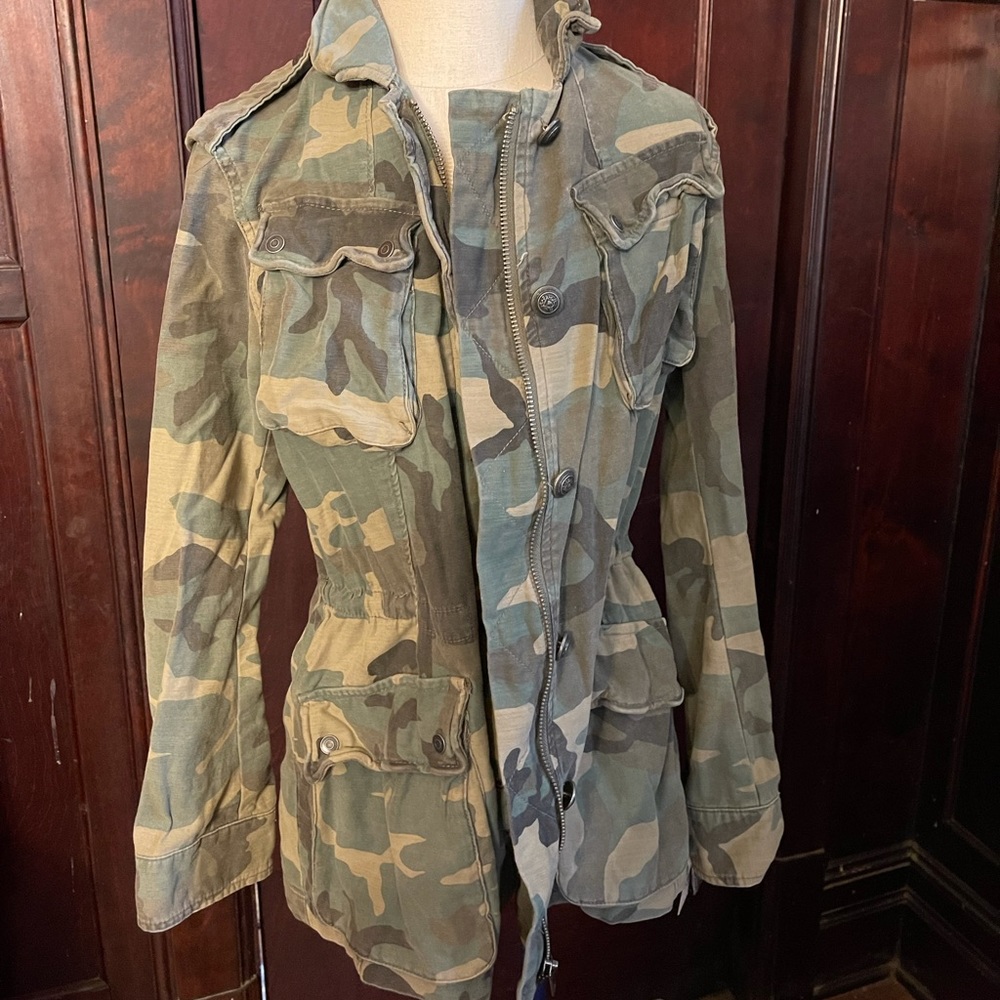 Free People Camouflage Jacket